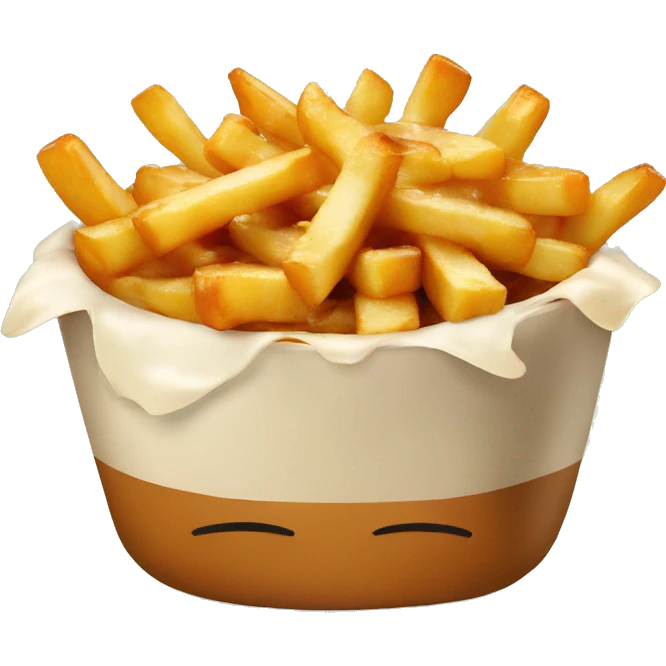 Poutine qui mange une poutine  emoji