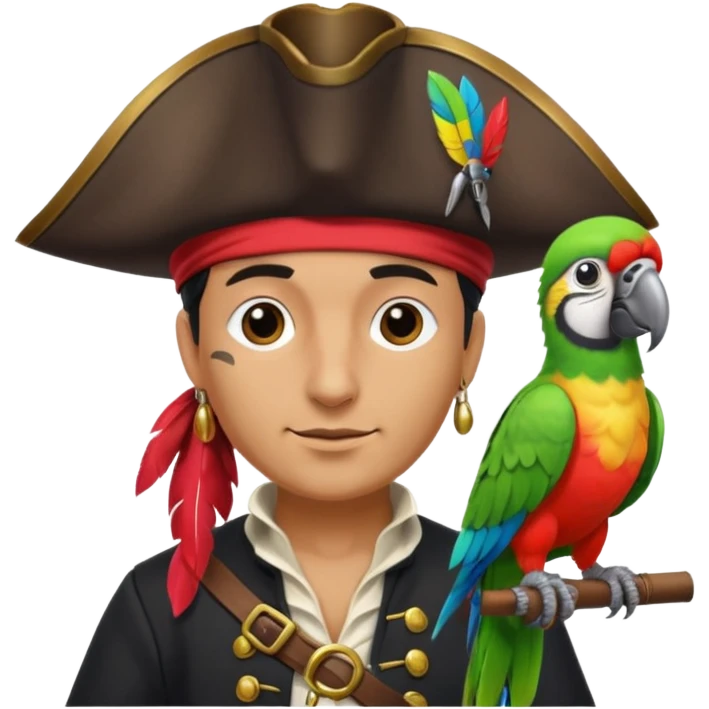 pirate and parrot emoji