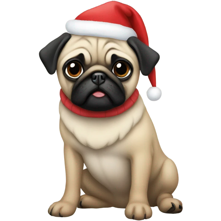 Pug Christmas  emoji