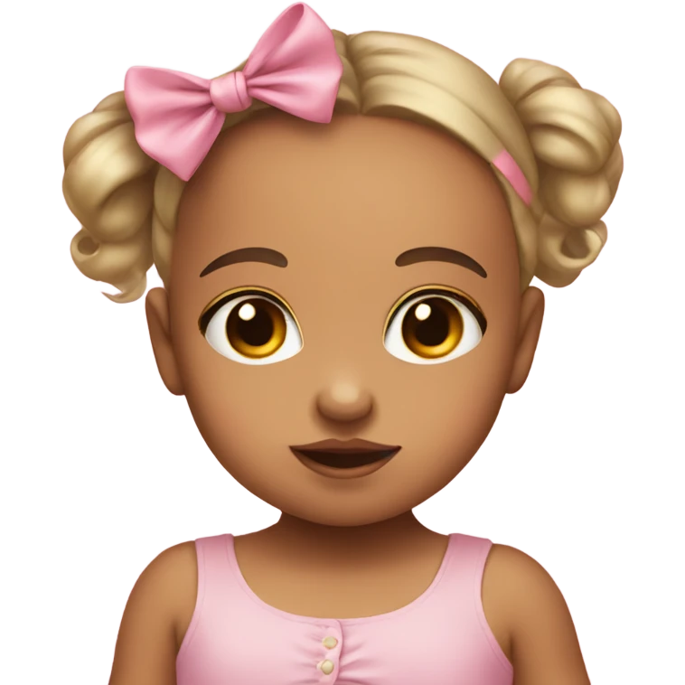 Baby girl with bow  emoji