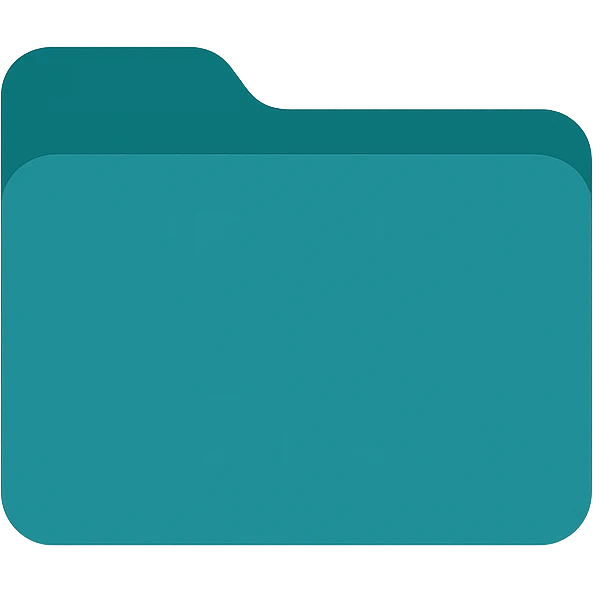 dark teal neon file folder emoji