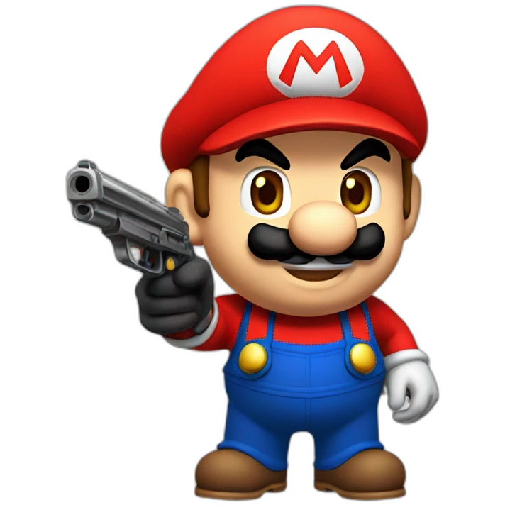 mario with gun emoji