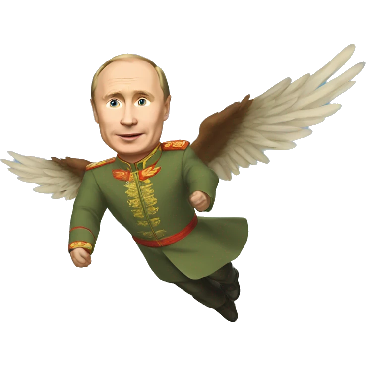 Putin flies in the sky emoji
