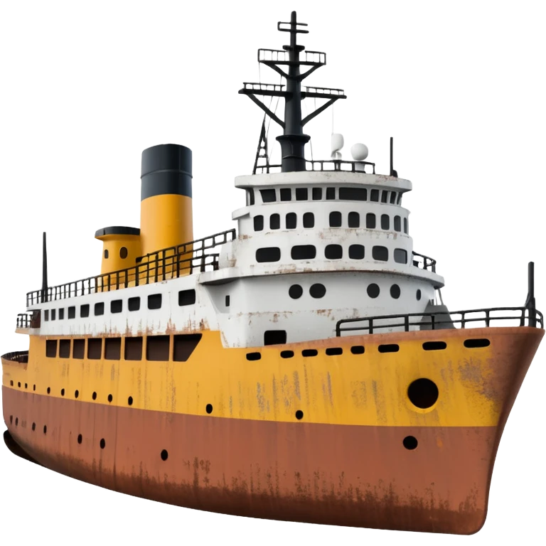 the Edmund Fitzgerald ship simplified emoji style emoji