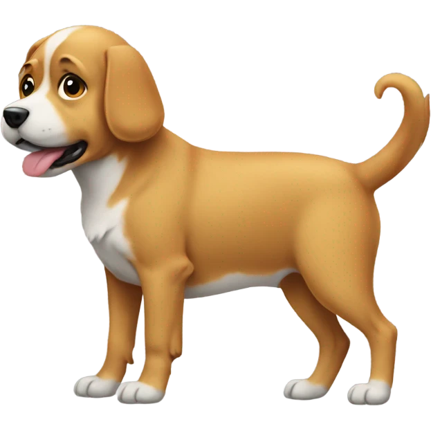 Dog with a booty emoji