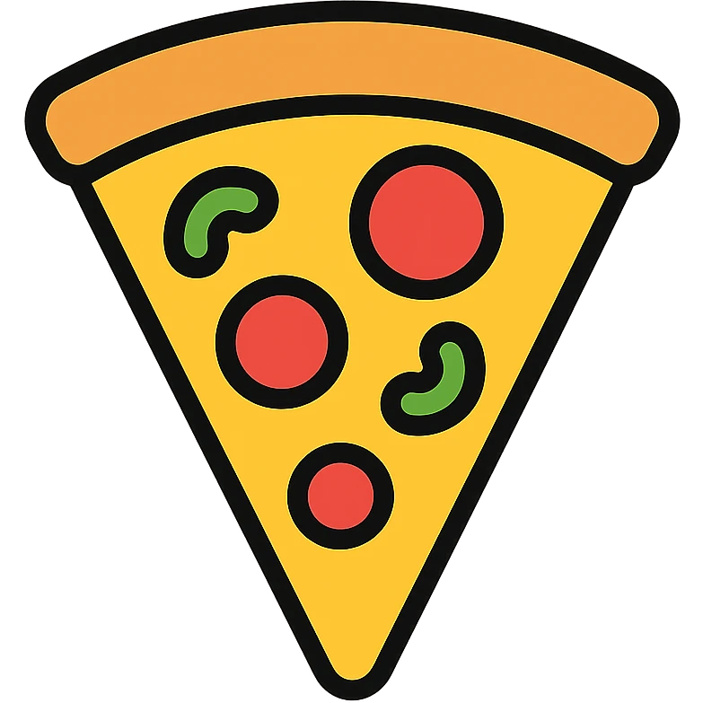 colored slice of pizza icon emoji