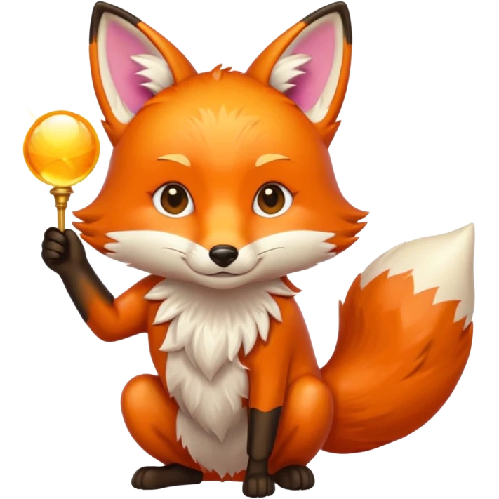 fox holding a sun ☀️🦊 emoji