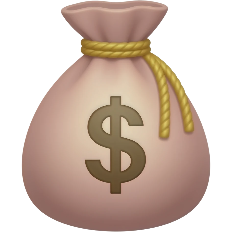 Pink money bag emoji