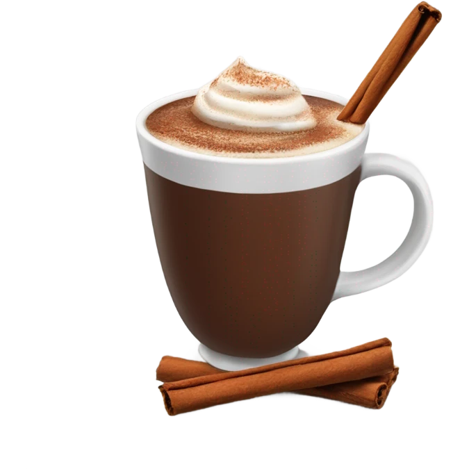 Tasse chocolat chaud à la cannelle  emoji