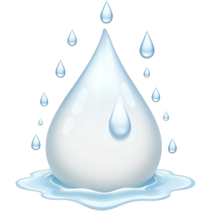 multiple White liquid drops shooting sideways emoji