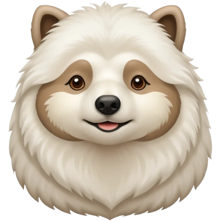 A un samoyedo con una mezcla de un perezoso?  emoji