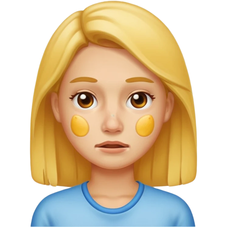 woman with acne face emoji