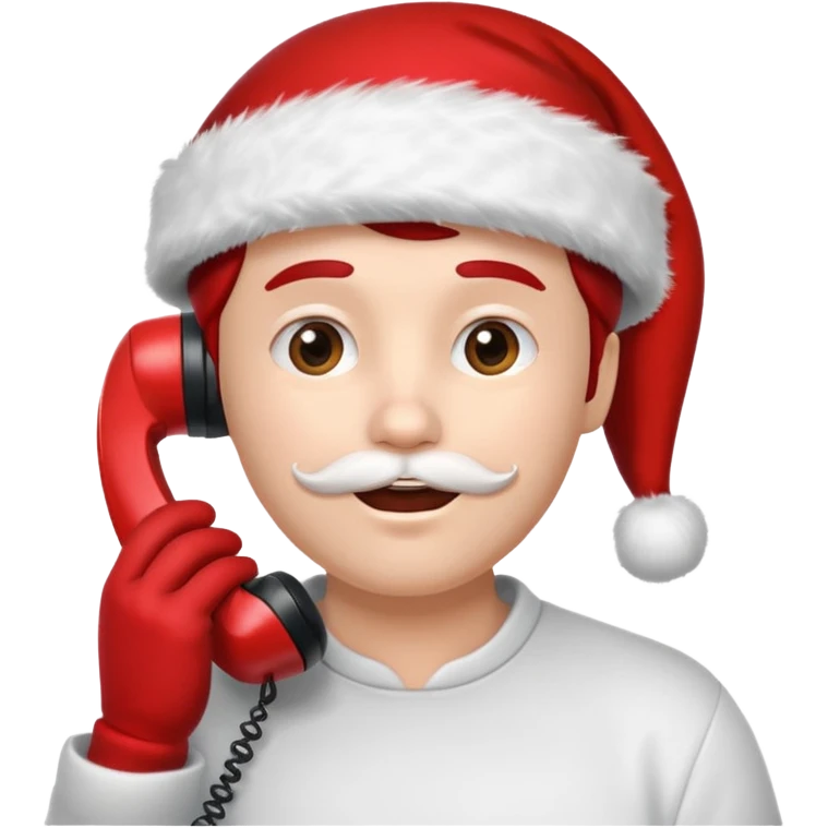 christmas talking on the phone emoji