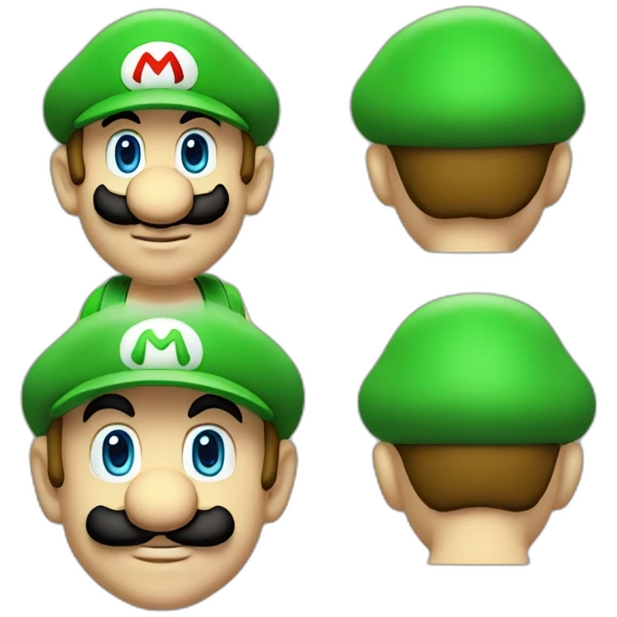 Luigi from super Mario bros emoji