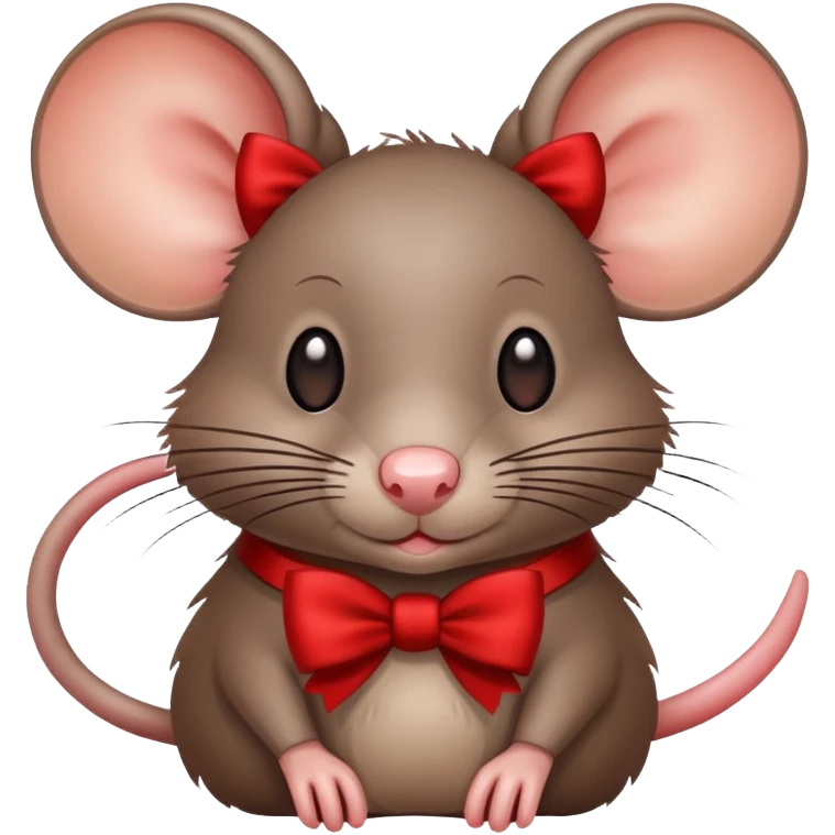 a rat with a bow emoji