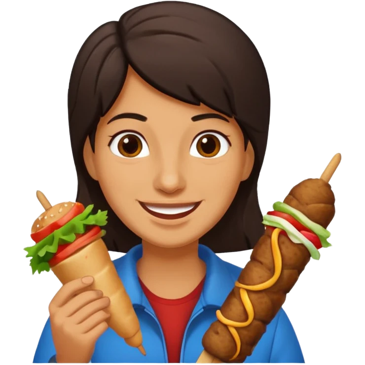 lebanese person eating kebab emoji