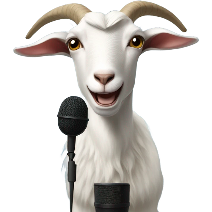 Goat on the microphone  emoji
