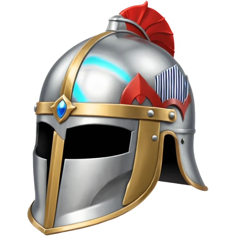 simple silver medieval helmet emoji