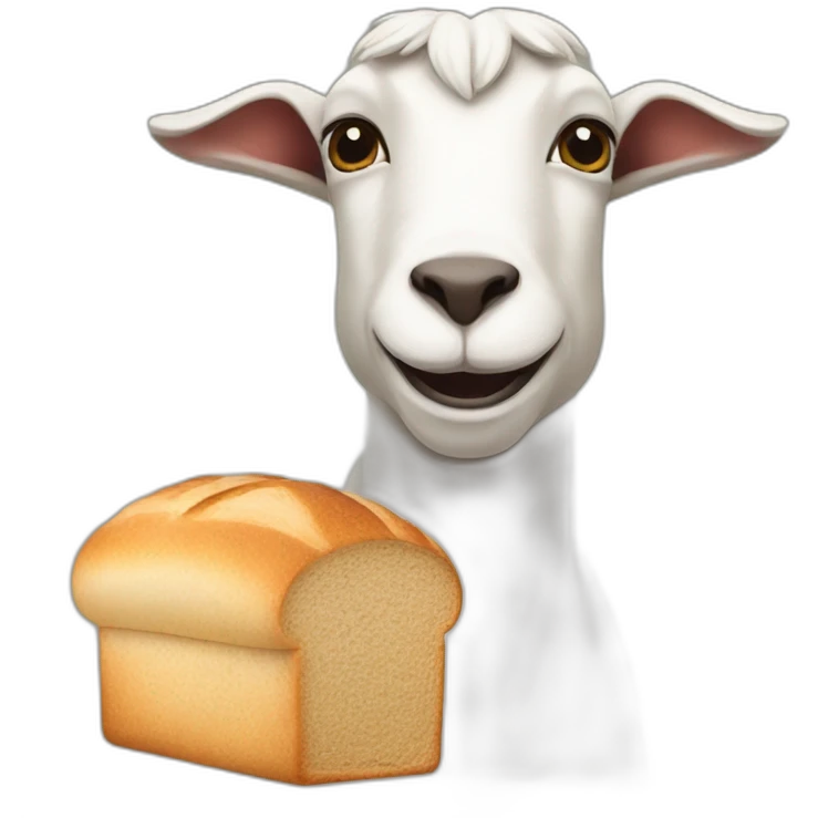 a goat bread emoji