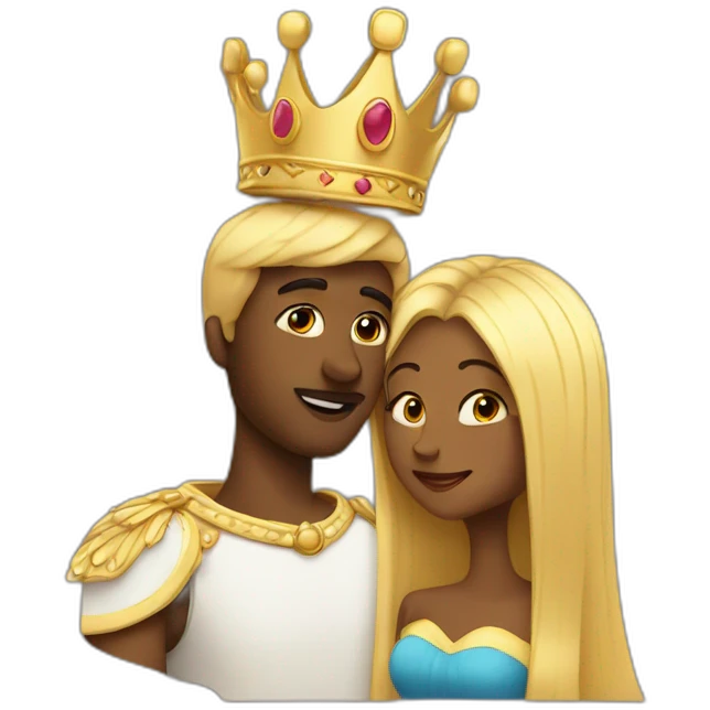 King and queen kissing  emoji