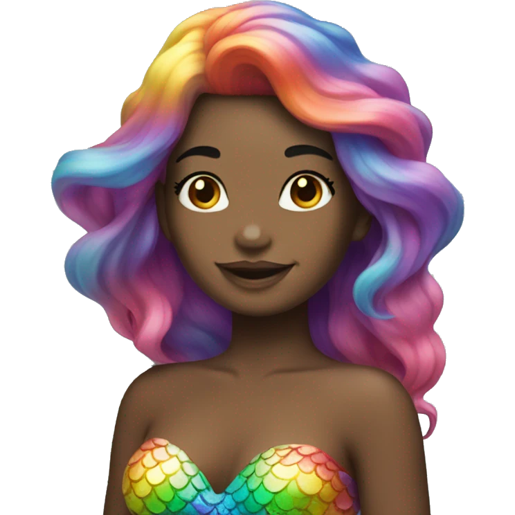 Mermaid with rainbow hair emoji