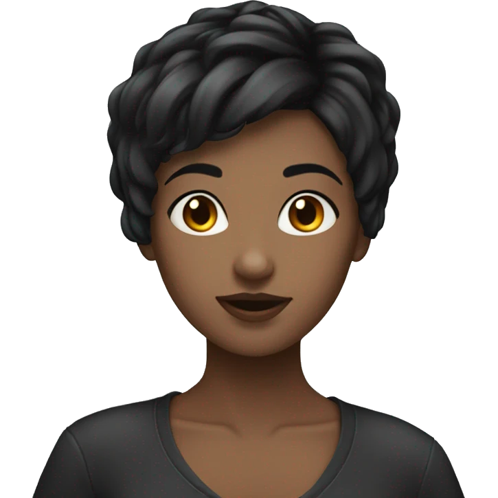 Bff 2 girls dark short hair emoji