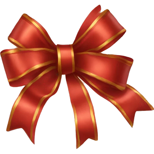 Christmas bow emoji