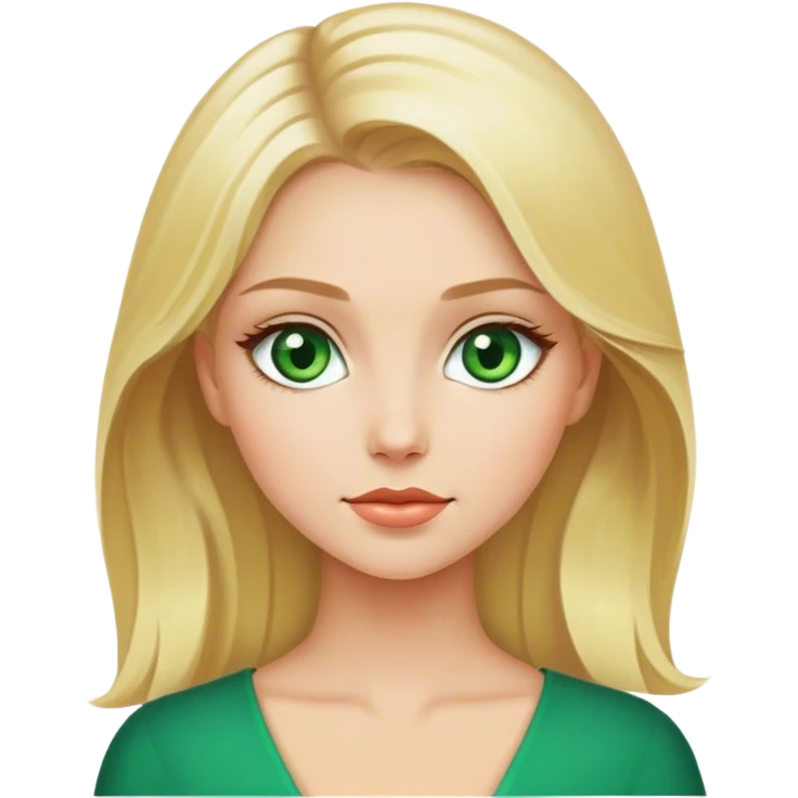 blonde green eyed beautiful elegant girl  emoji