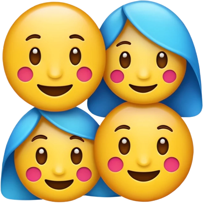 two emojis overlapping emoji