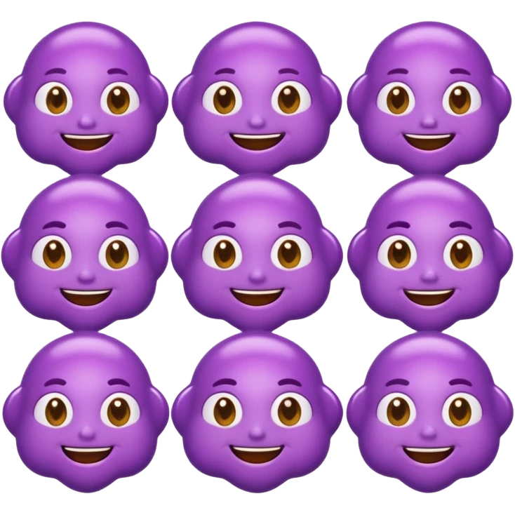Army of purple goo faces  emoji