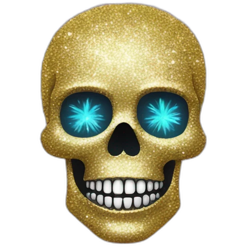 Glitter skull emoji