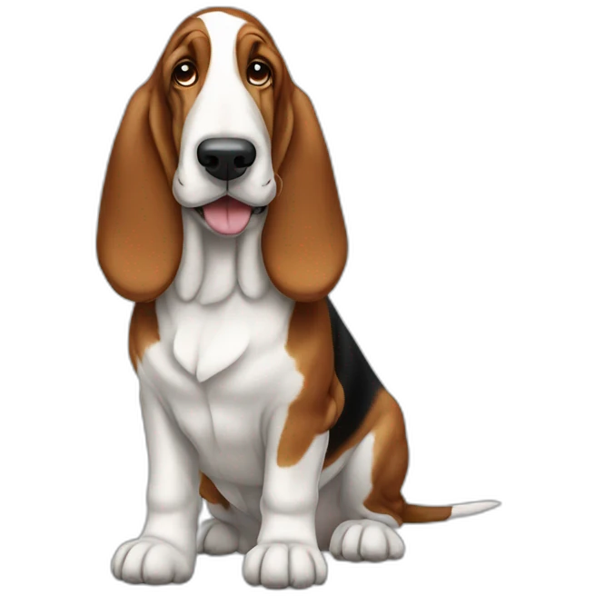 Dog basset hound full-height emoji