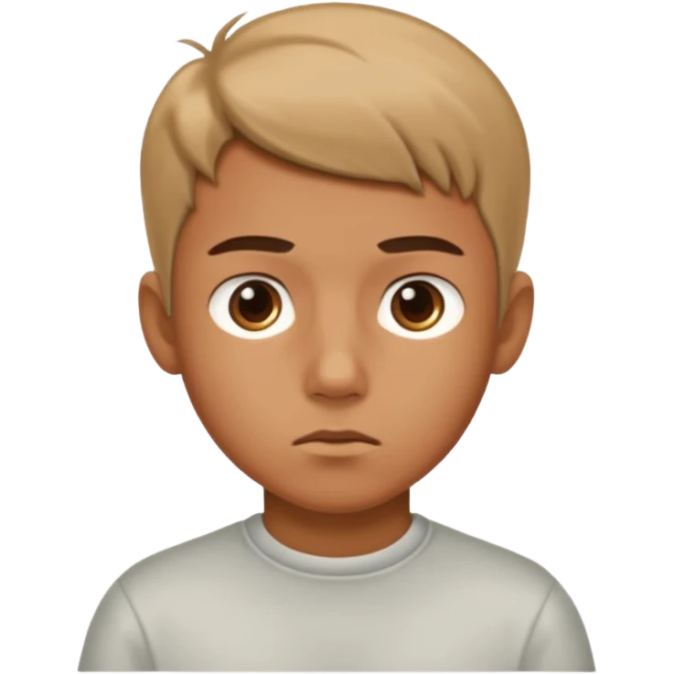 boy really thinking and focused emoji
