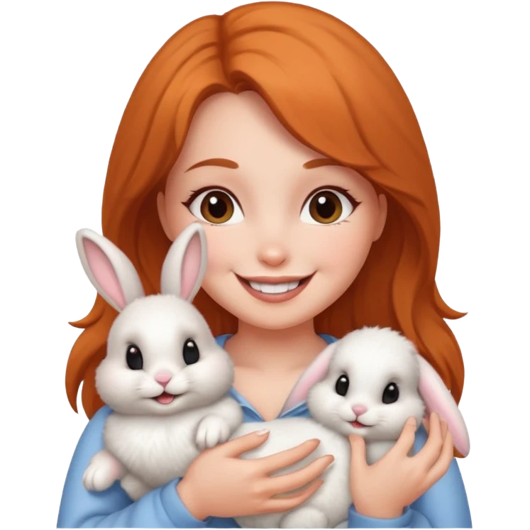 Bunny sucking female boobs emoji