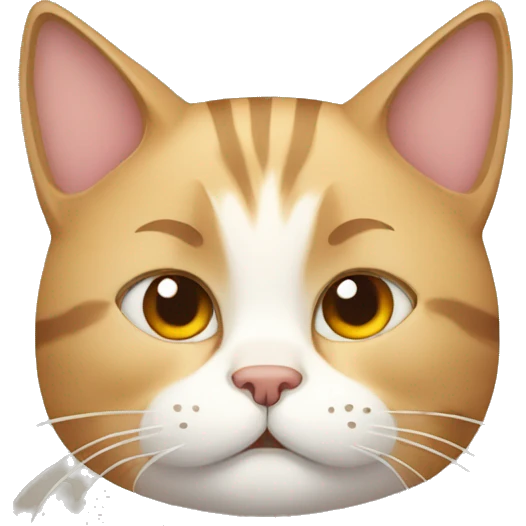 Cat with sleepy face emoji