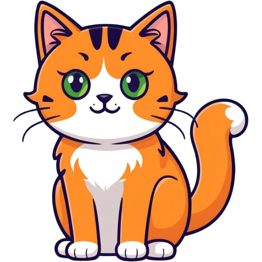 Orange cat emoji