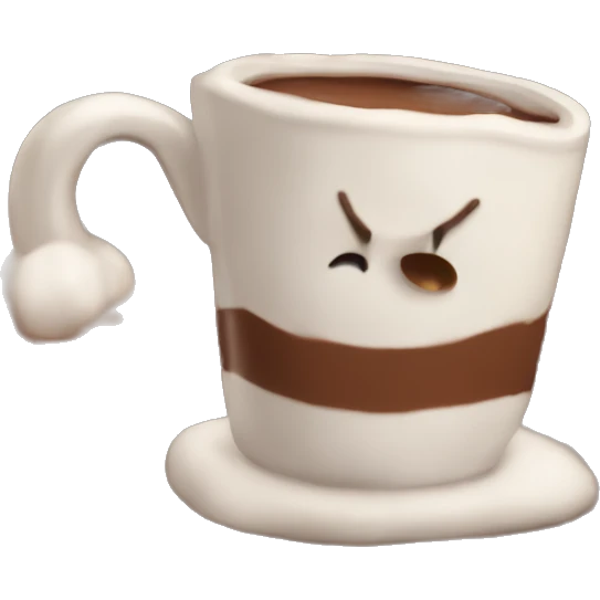 Realistic hot chocolate cup emoji
