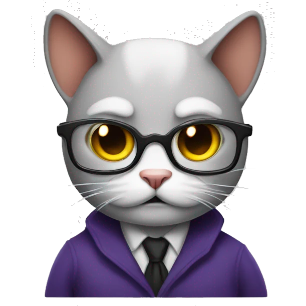 Evil cat professor emoji
