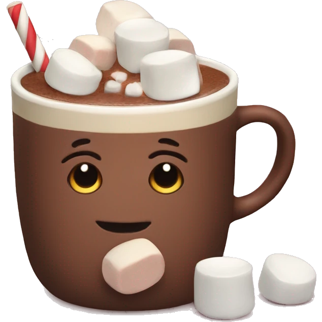 Hot chocolate with marshmallows  emoji