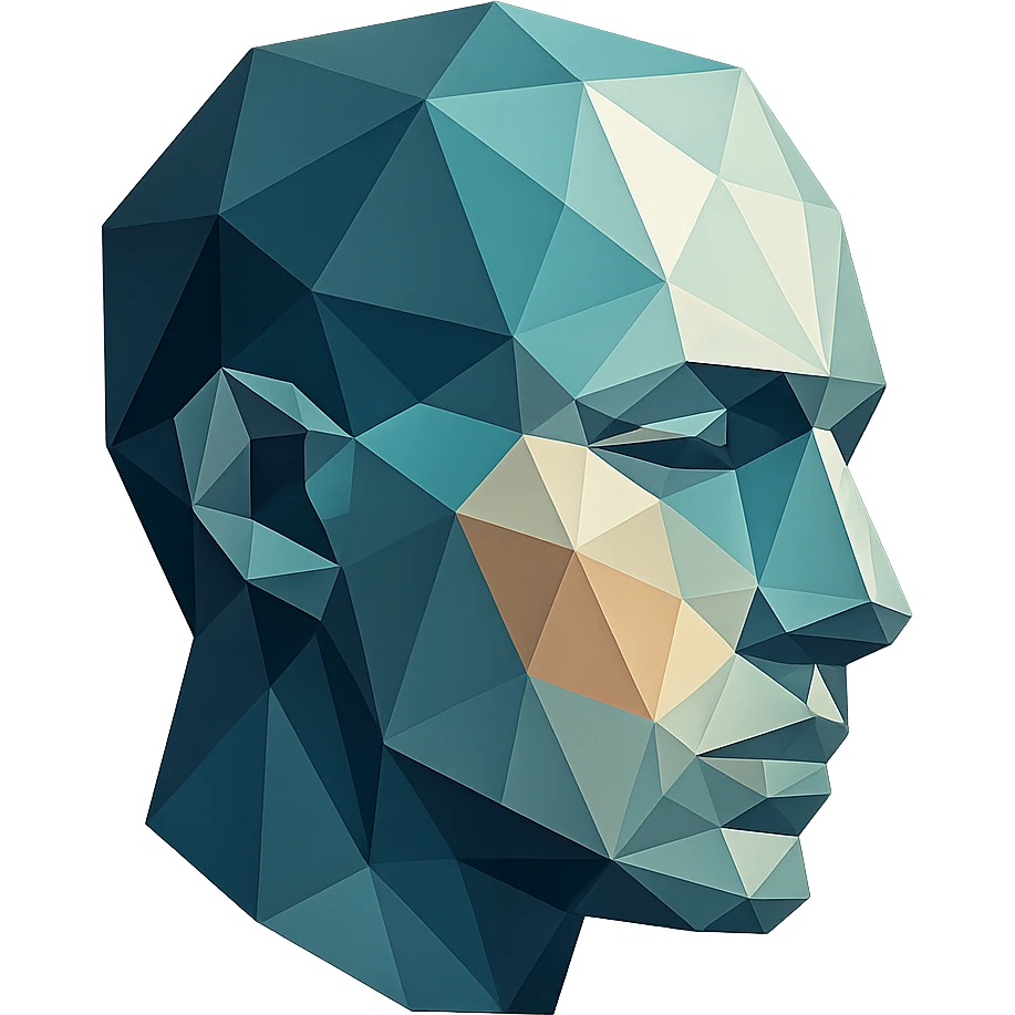geometric AI face emoji