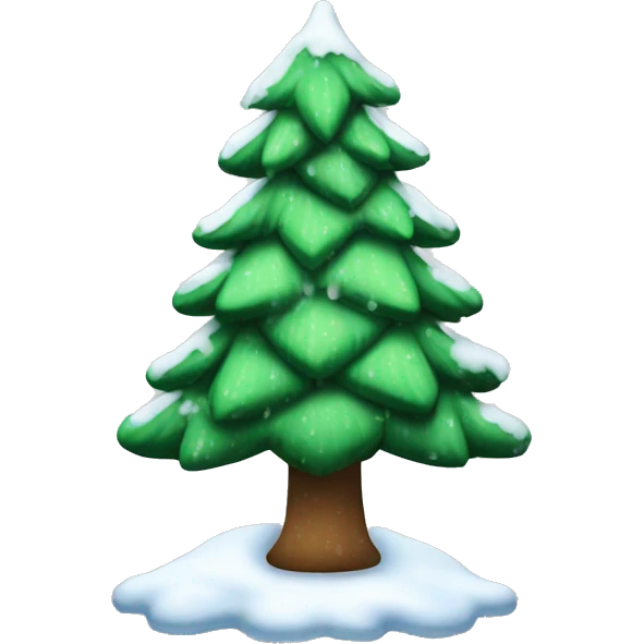 Snow-covered Christmas tree emoji