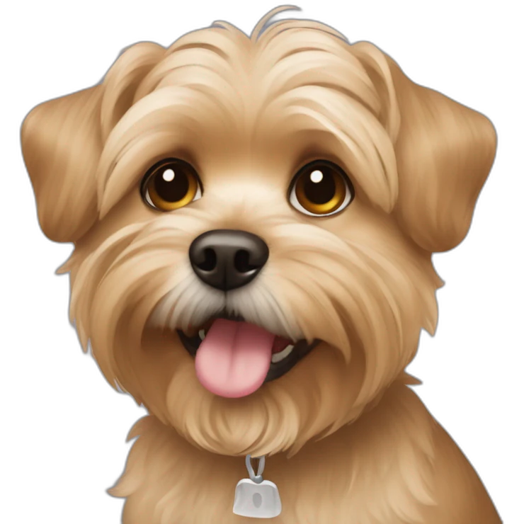 underbite beige shorkie dog emoji