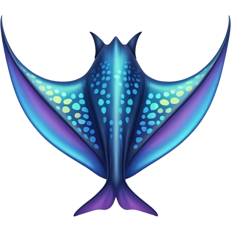 iridescent manta ray emoji