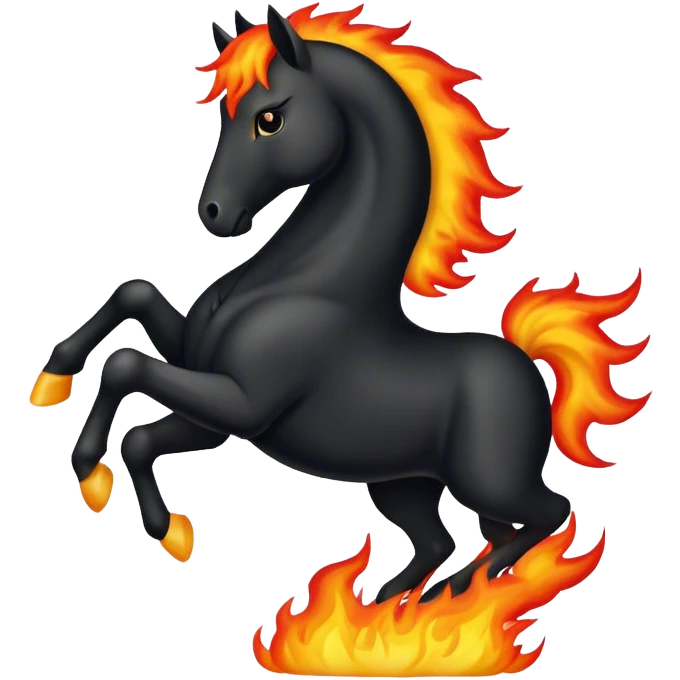 Burning Horse (additional legs - negative) emoji
