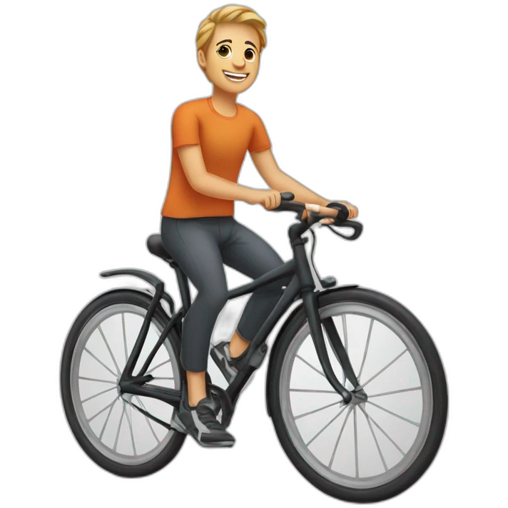 une personne qui se fait percuter en velo emoji