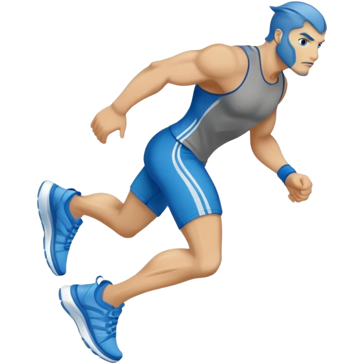 Ocean predator sporting blue athletic footwear emoji