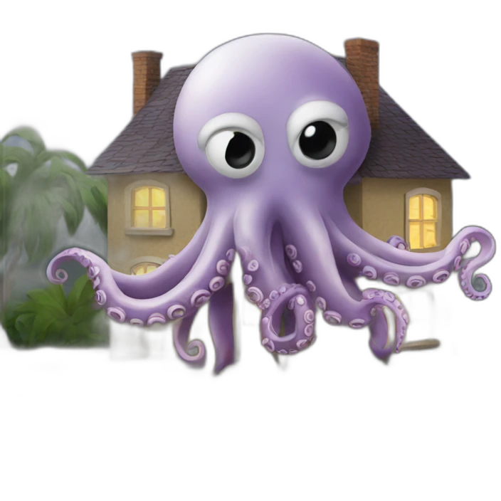 Octopus selling house emoji
