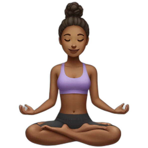 Girl blessin someone and doin yoga emoji
