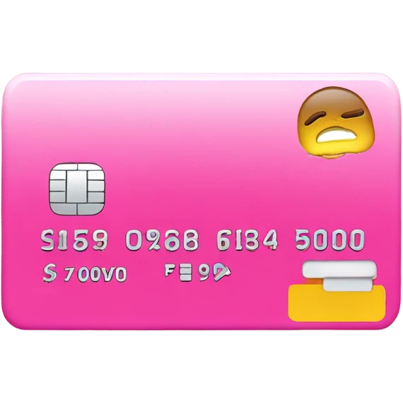 pink credit or debit card emoji