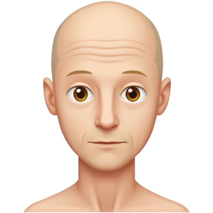 very thin bald man full body emoji